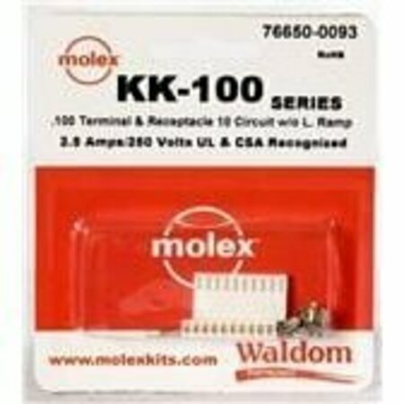 MOLEX Headers & Wire Housings Kk-100 Connector Kit Recep And Term 10Ckt 766500093